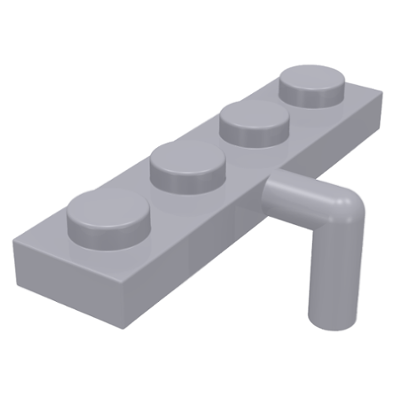 Plaat, Aangepast 1x4 met arm omlaag Light Bluish Gray